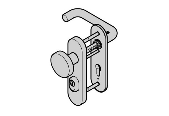 Дверная ручка с защитой от взлома ES 1 Hormann (694268)